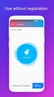 Lets VPN android App screenshot 2